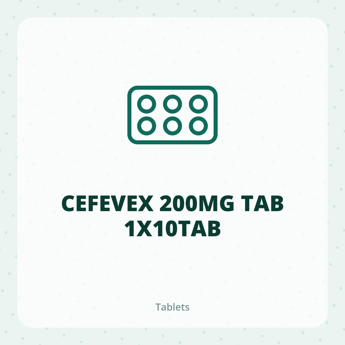 CEFEVEX 200MG TAB 1X10TAB