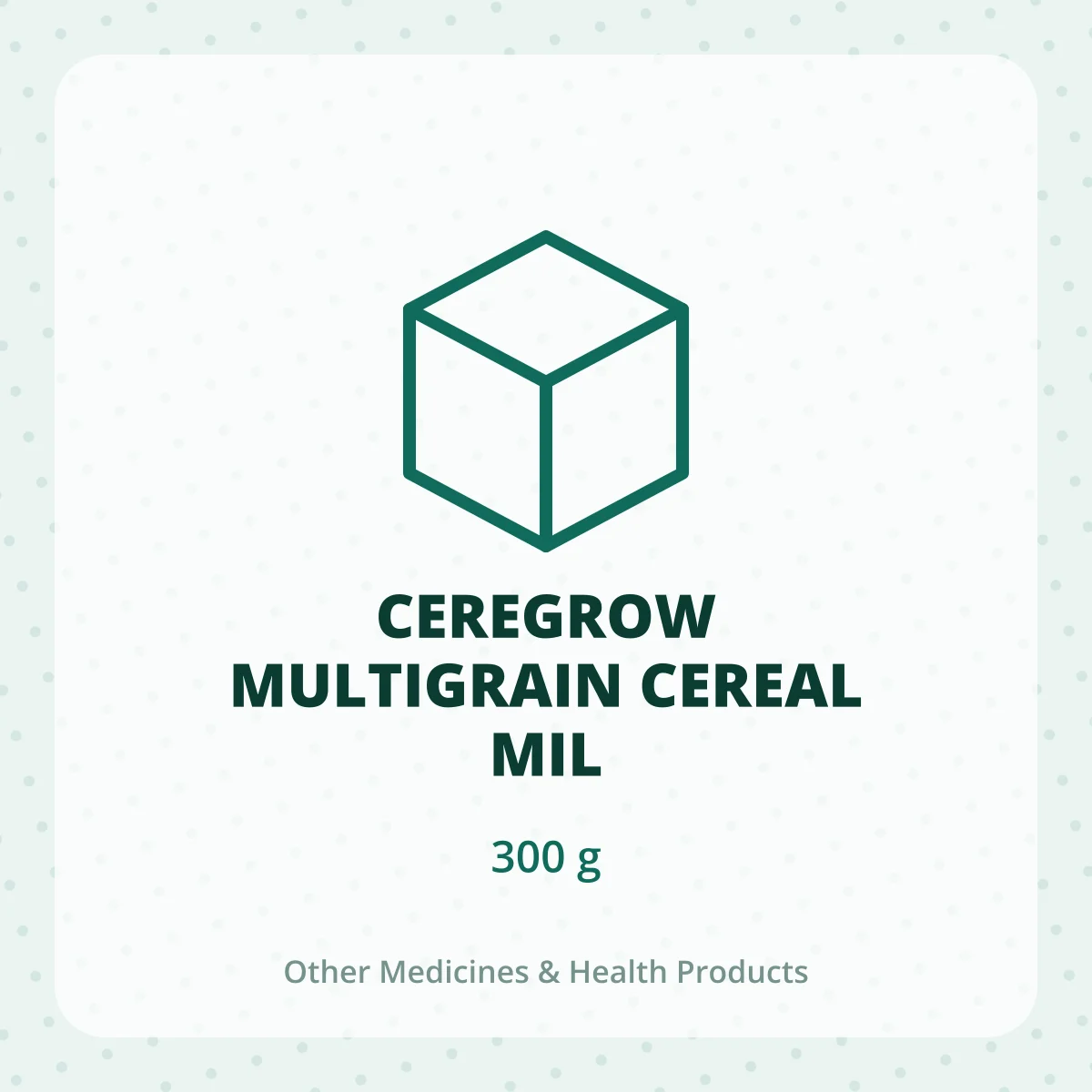 CEREGROW MULTIGRAIN CEREAL MIL 1X300G