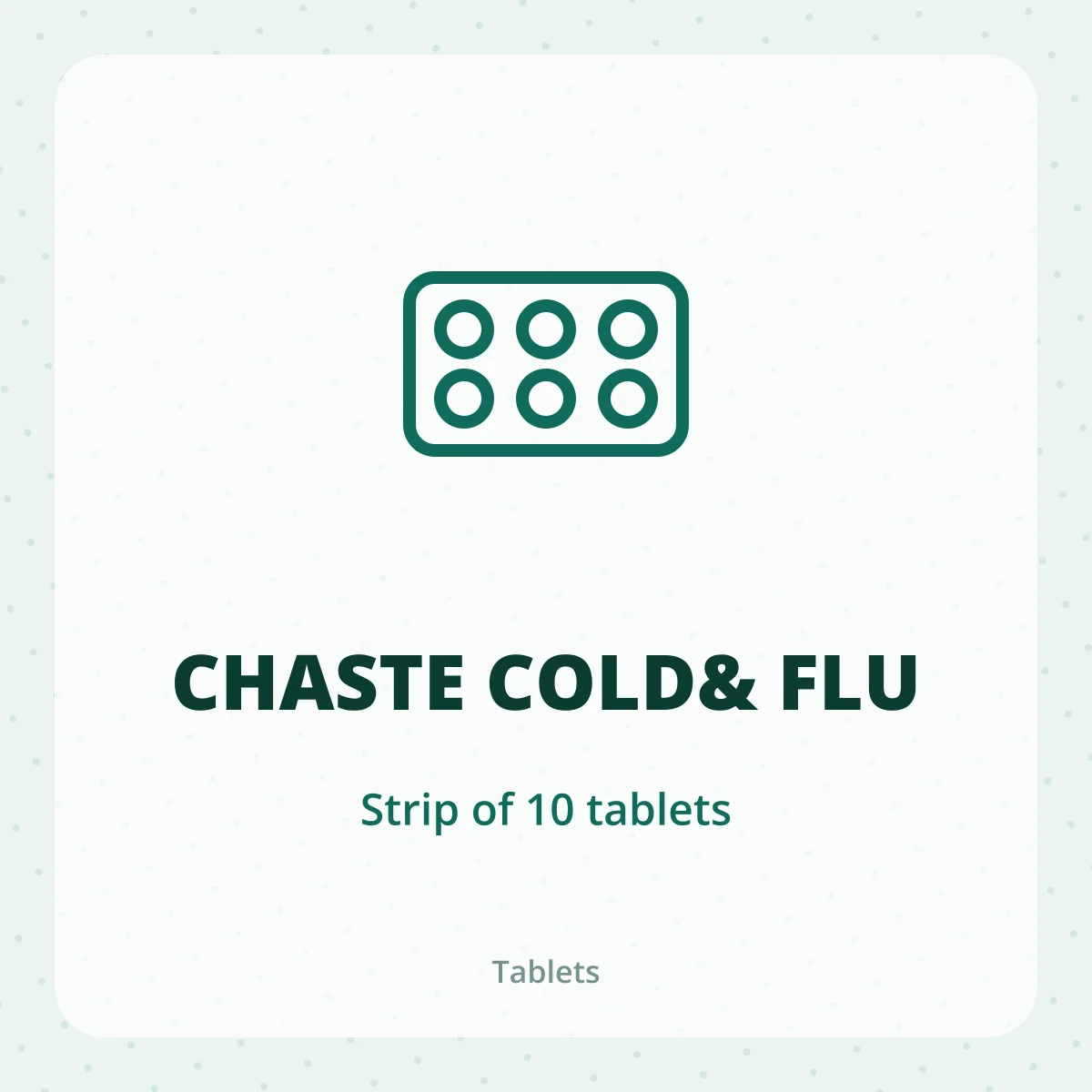 CHASTE COLD& FLU 1X10