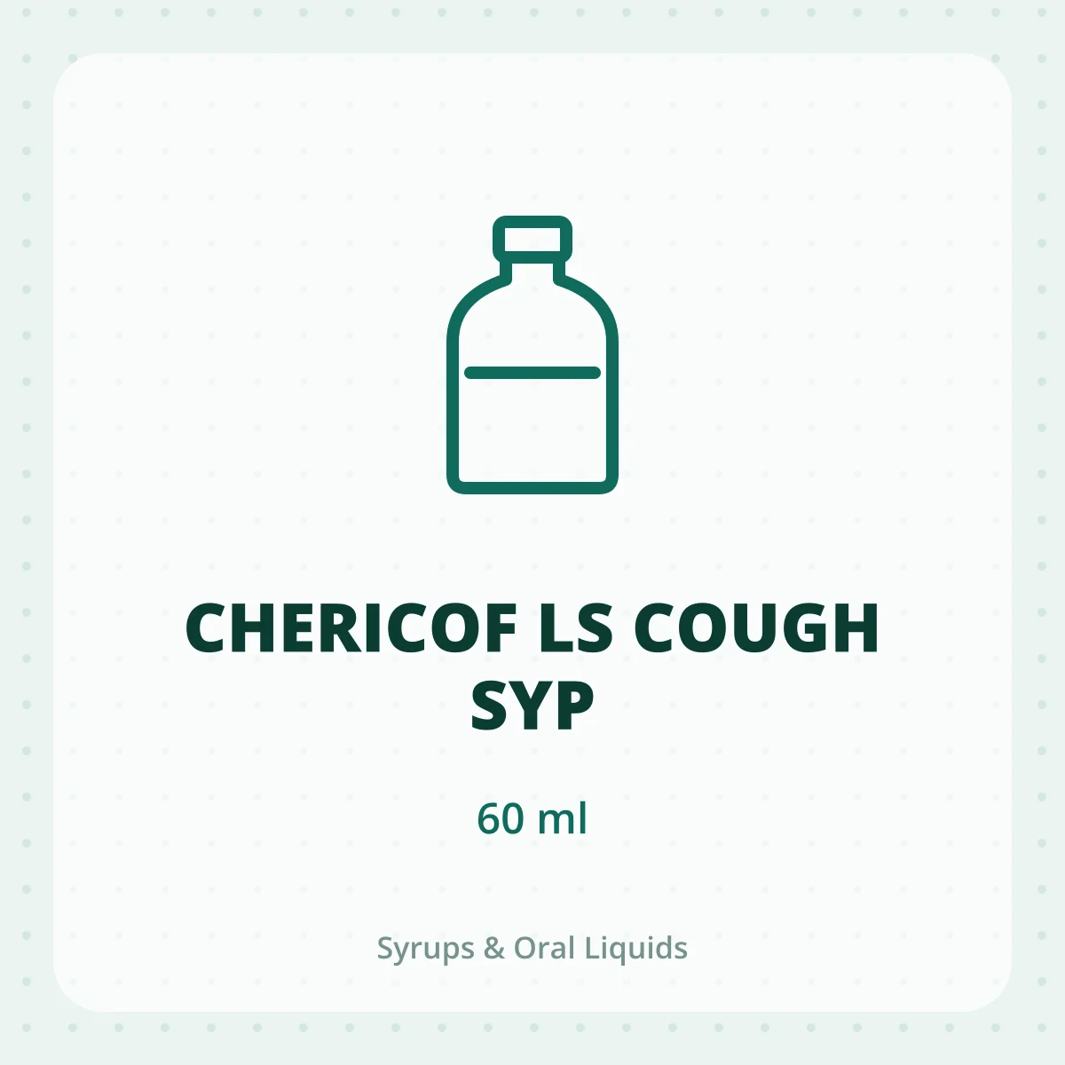 CHERICOF LS COUGH SYP 1X60ML