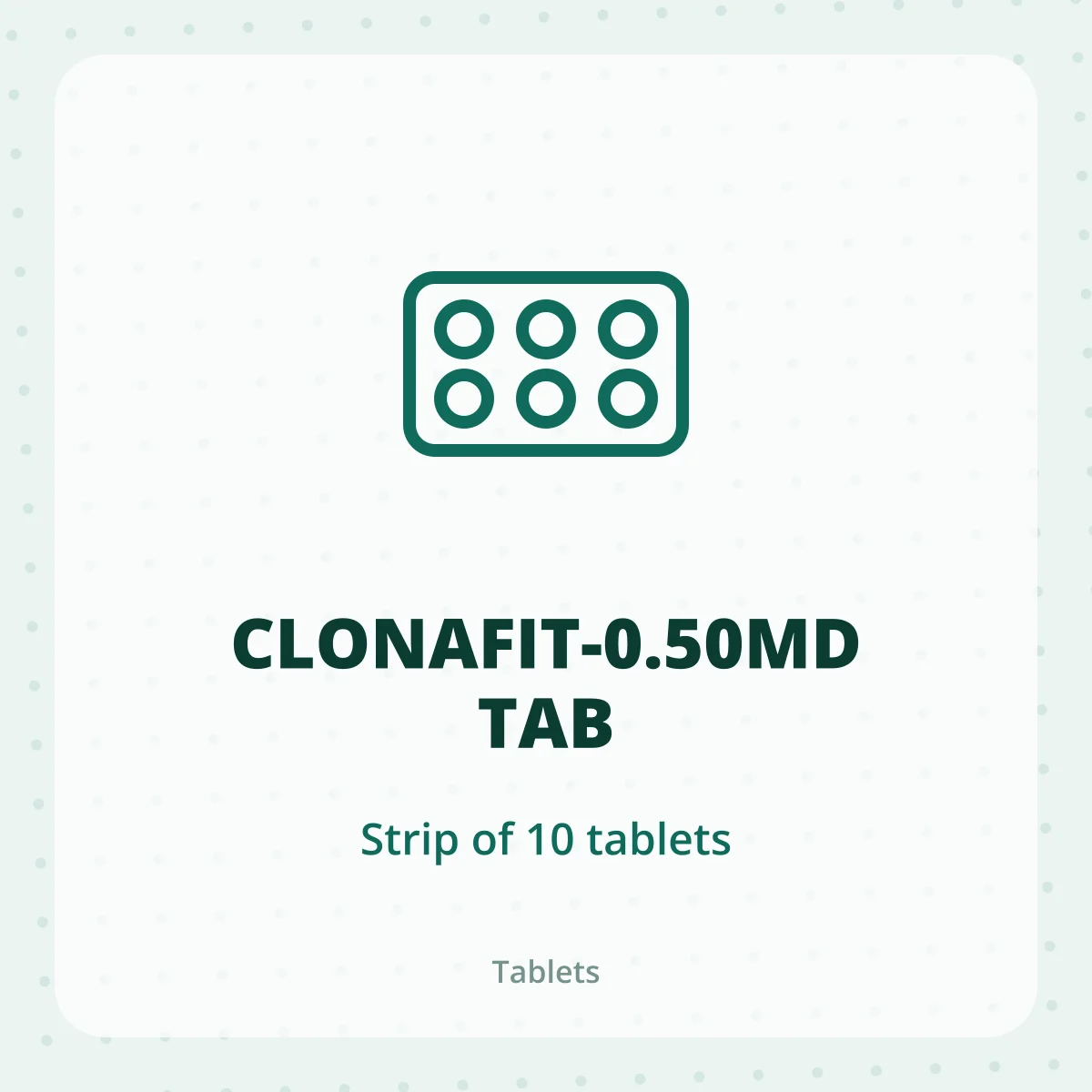 CLONAFIT-0.50MD TAB 1X10