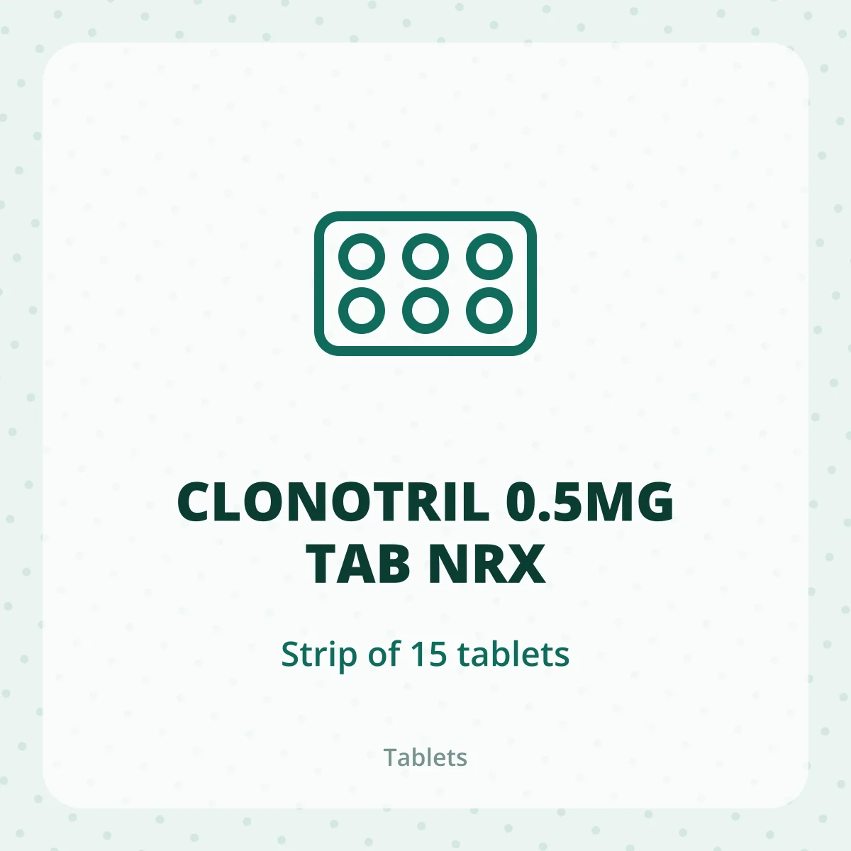 CLONOTRIL 0.5MG TAB NRX 1X15