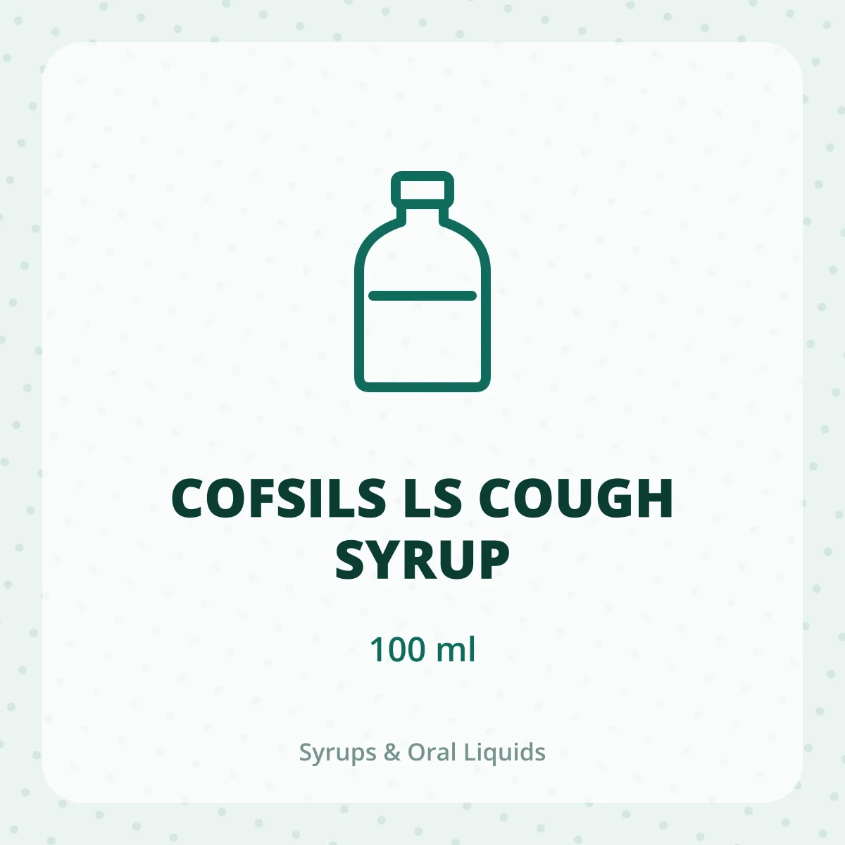 COFSILS LS COUGH SYRUP 1X100ML