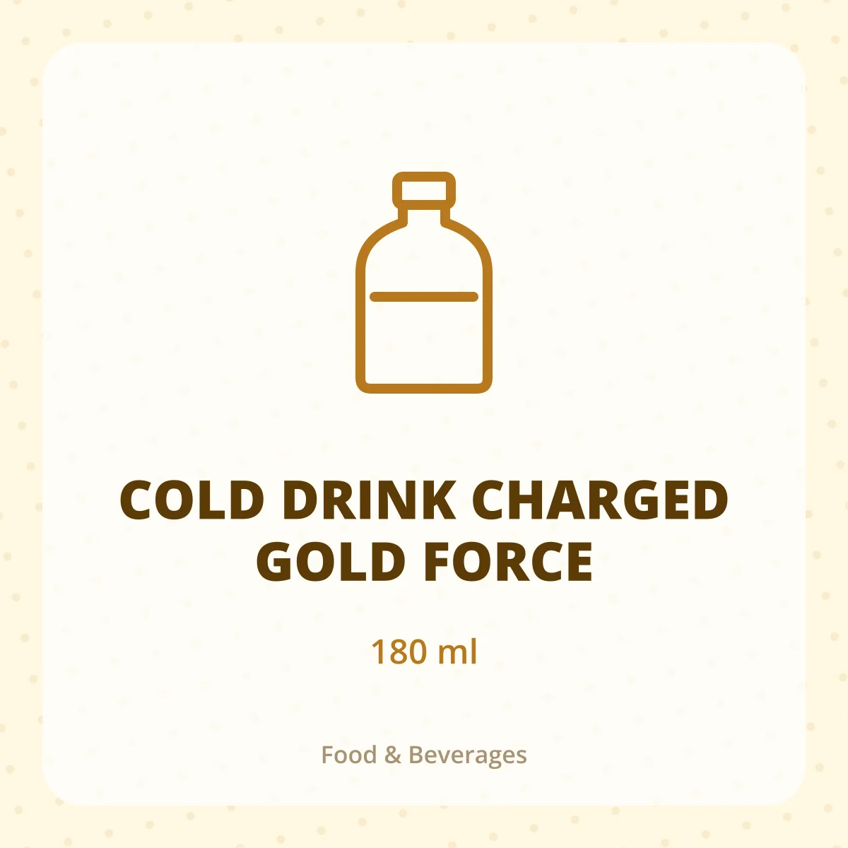 COLD DRINK CHARGED GOLD FORCE 1*180ML