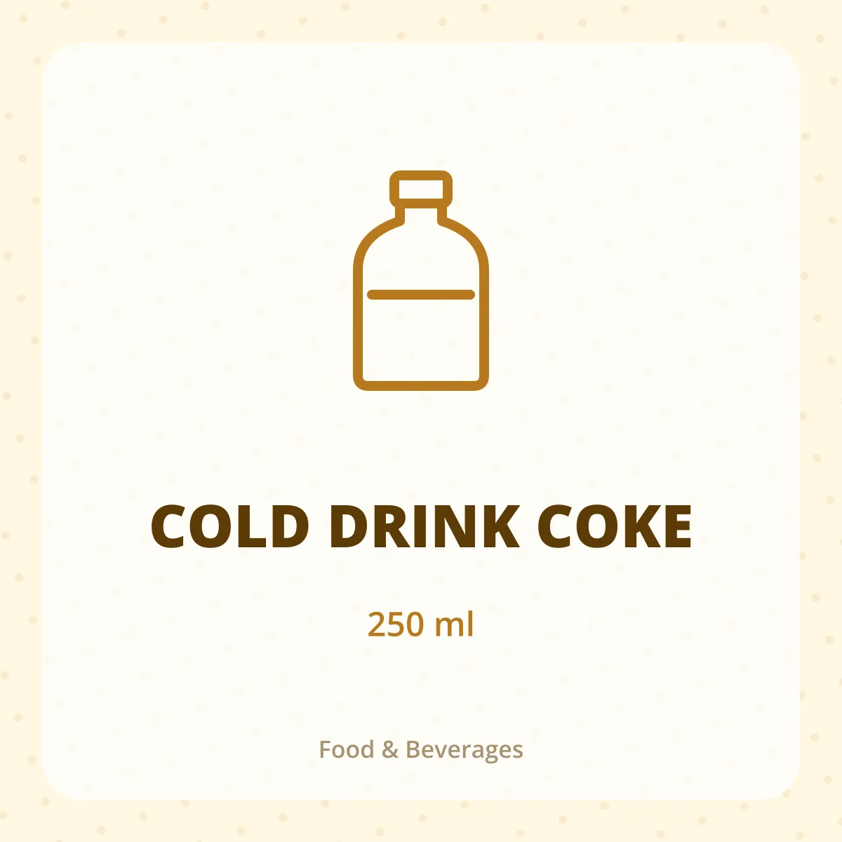 COLD DRINK COKE 1X250ML
