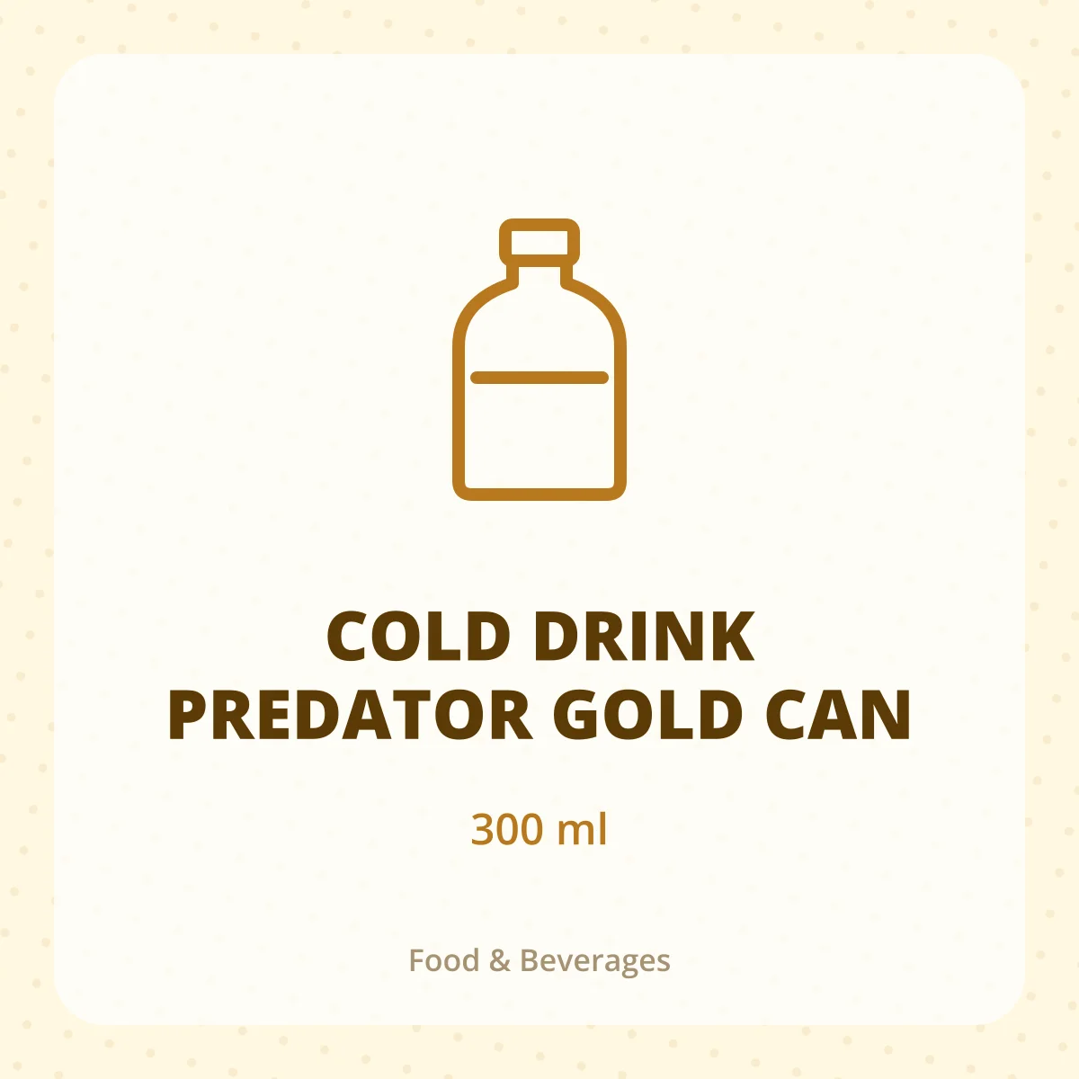 COLD DRINK PREDATOR GOLD CAN 1X300ML