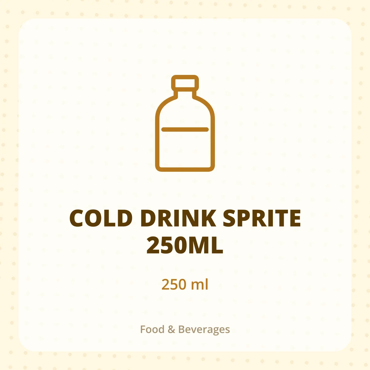 COLD DRINK SPRITE 250ML 1X250ML