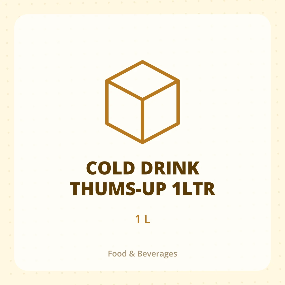COLD DRINK THUMS-UP 1LTR 1*1LTR