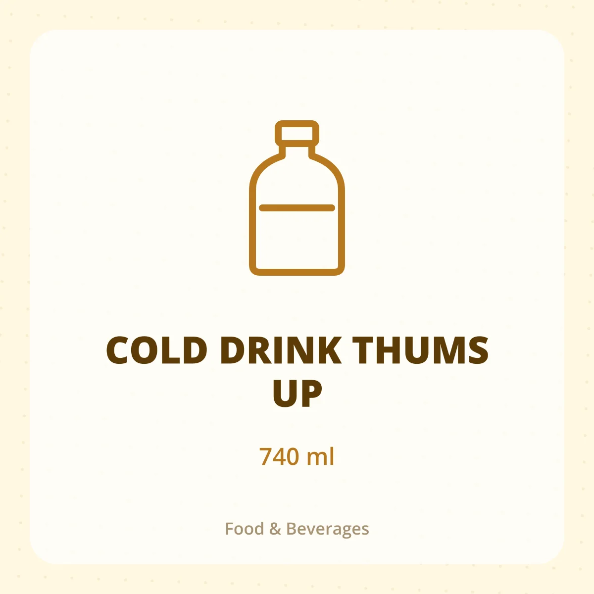 COLD DRINK THUMS UP 1X740ML