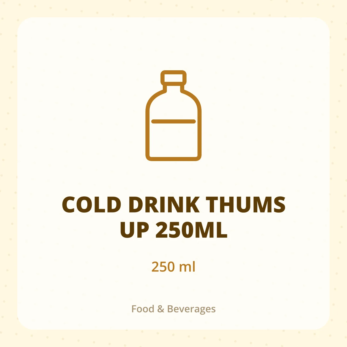 COLD DRINK THUMS UP 250ML 1X250ML