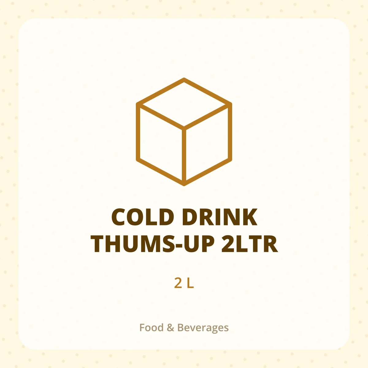 COLD DRINK THUMS-UP 2LTR 1*2LTR