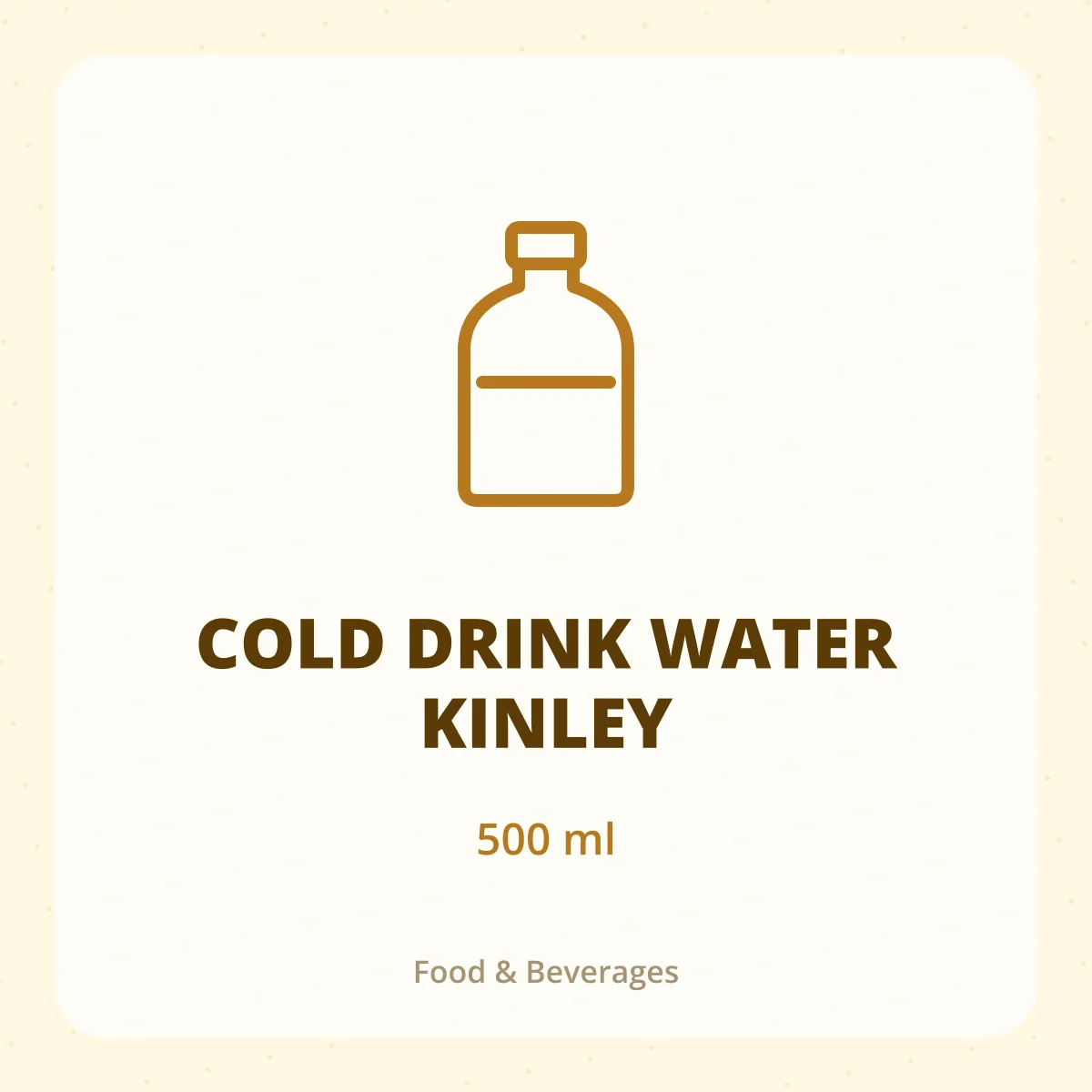 COLD DRINK WATER KINLEY 1X500ML