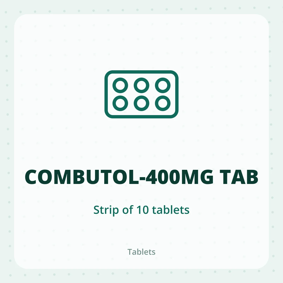 COMBUTOL-400MG TAB 1X10