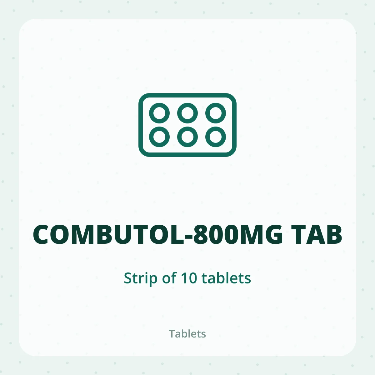 COMBUTOL-800MG TAB 1X10