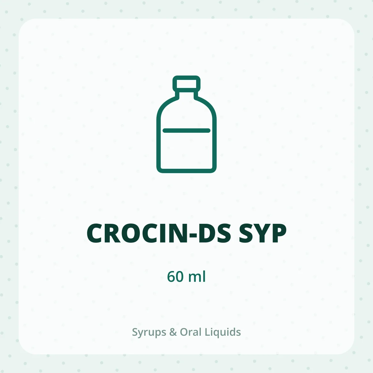 CROCIN-DS SYP 1X60ML
