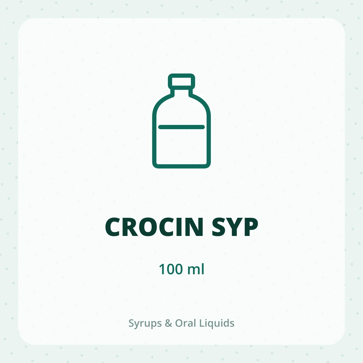 CROCIN SYP 1X100ML