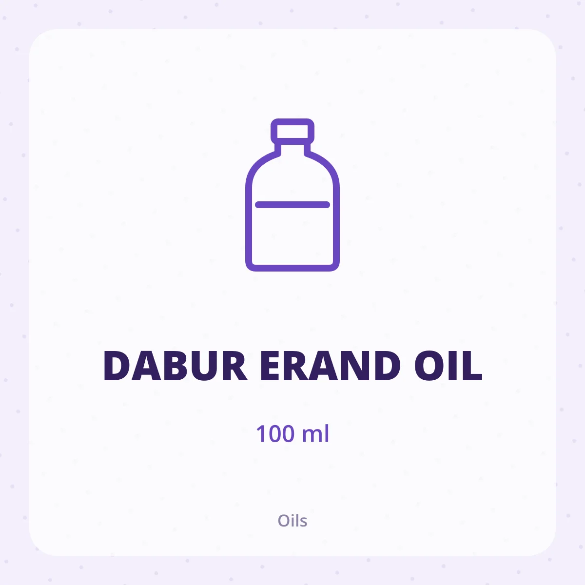 DABUR ERAND OIL 1X100ML