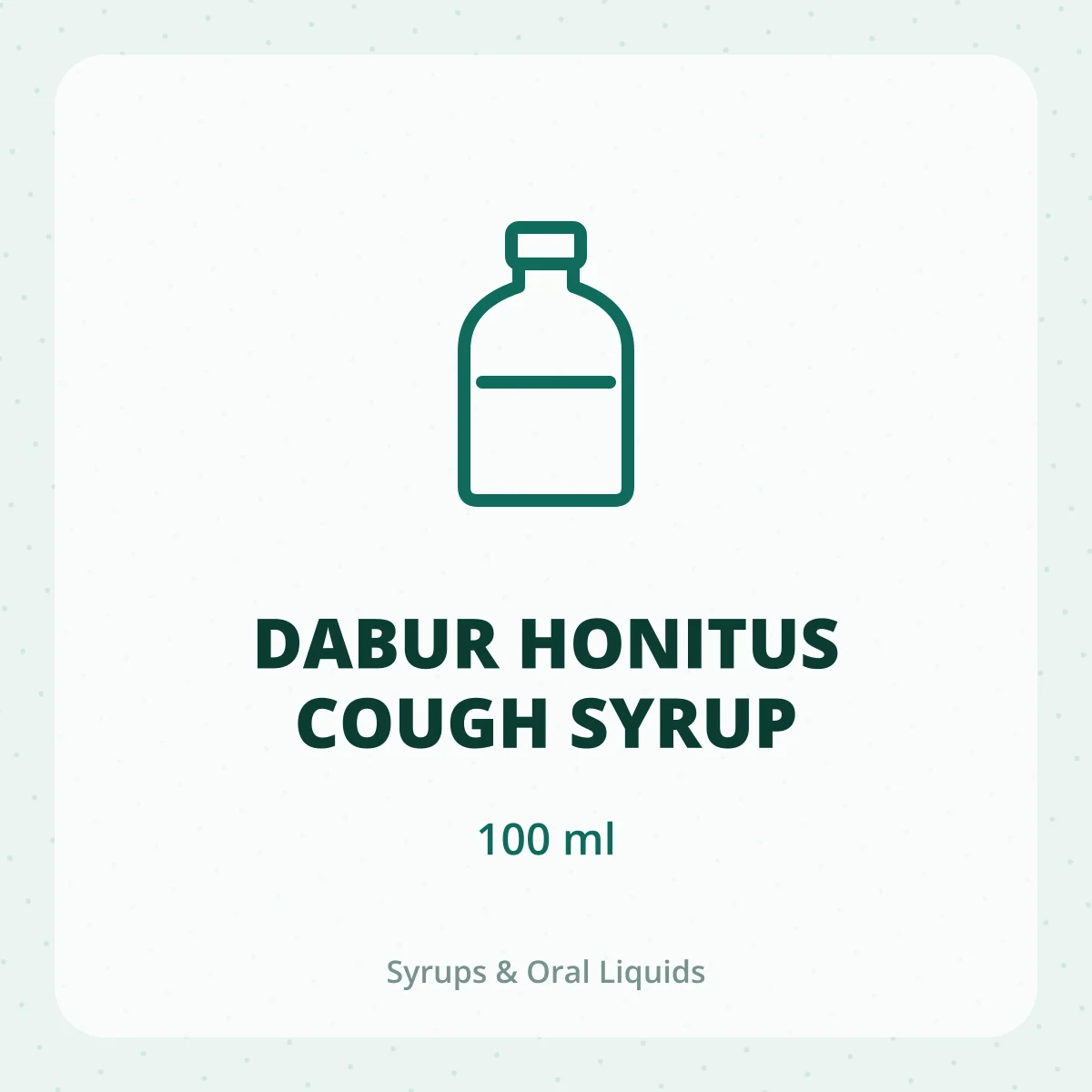 DABUR HONITUS COUGH SYRUP 1X100ML