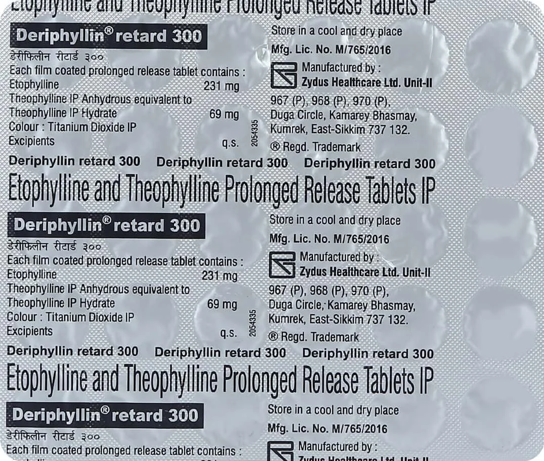 DERIPHYLLIN RETARD-300MG TAB 1X30