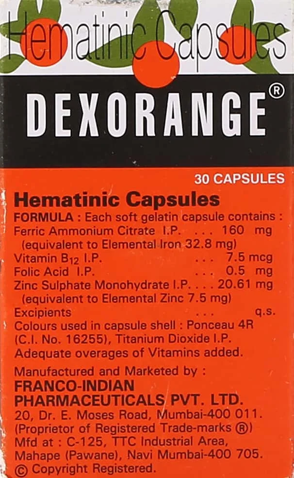 DEXORANGE CAP 1X30