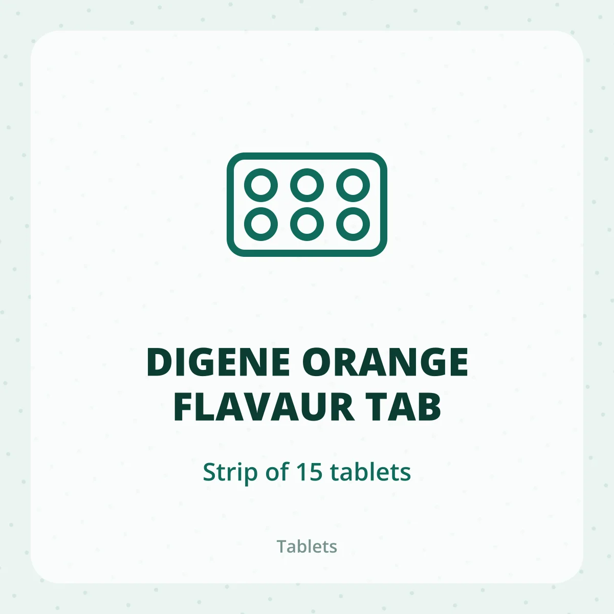DIGENE ORANGE FLAVAUR TAB 1X15
