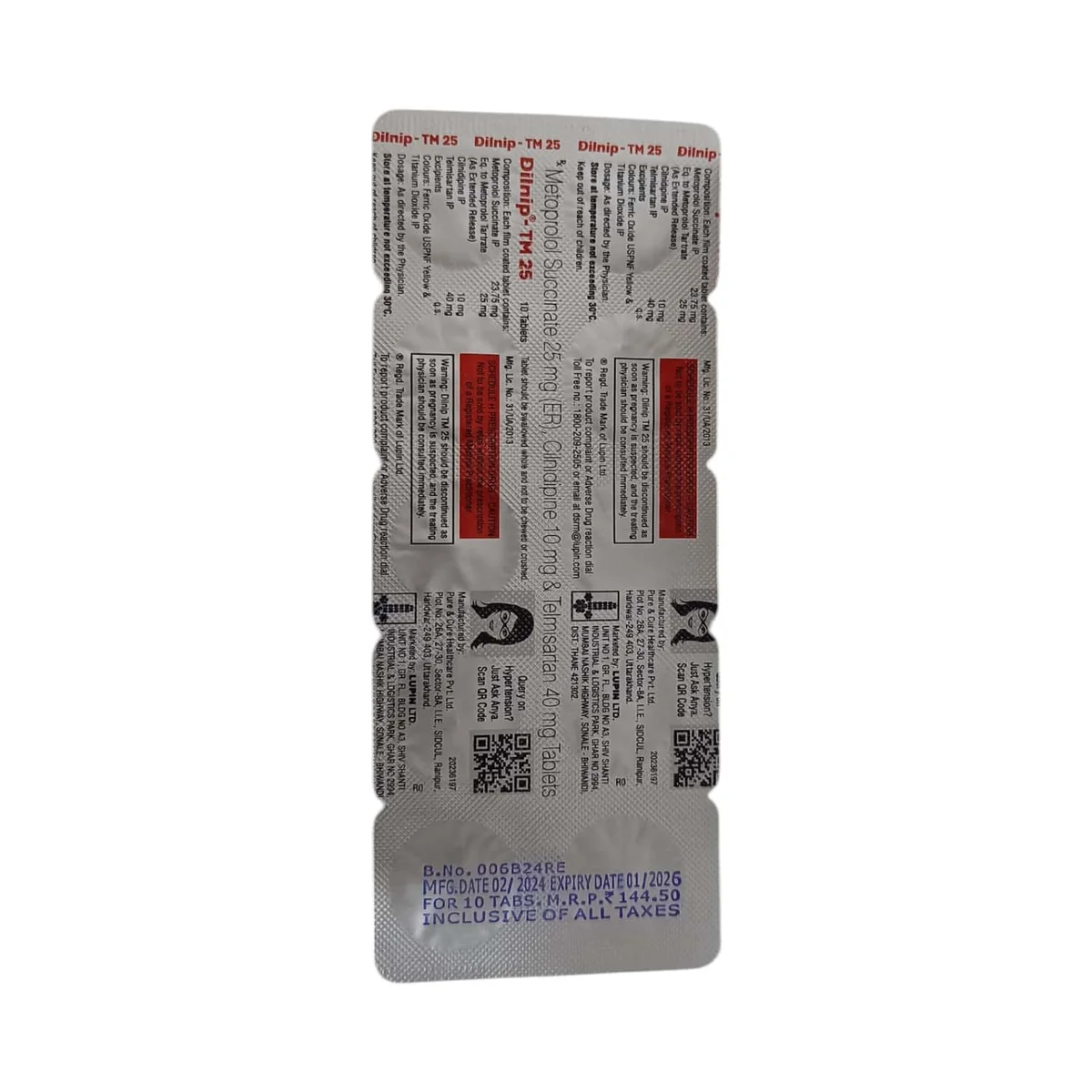 DILNIP-TM 25MG TAB 1X10