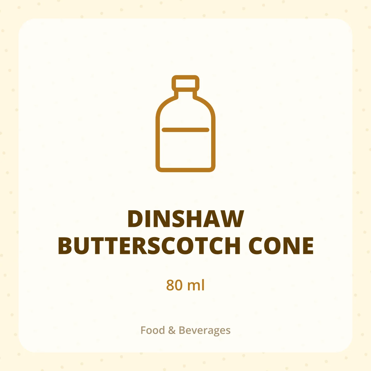 DINSHAW BUTTERSCOTCH CONE 1X80ML