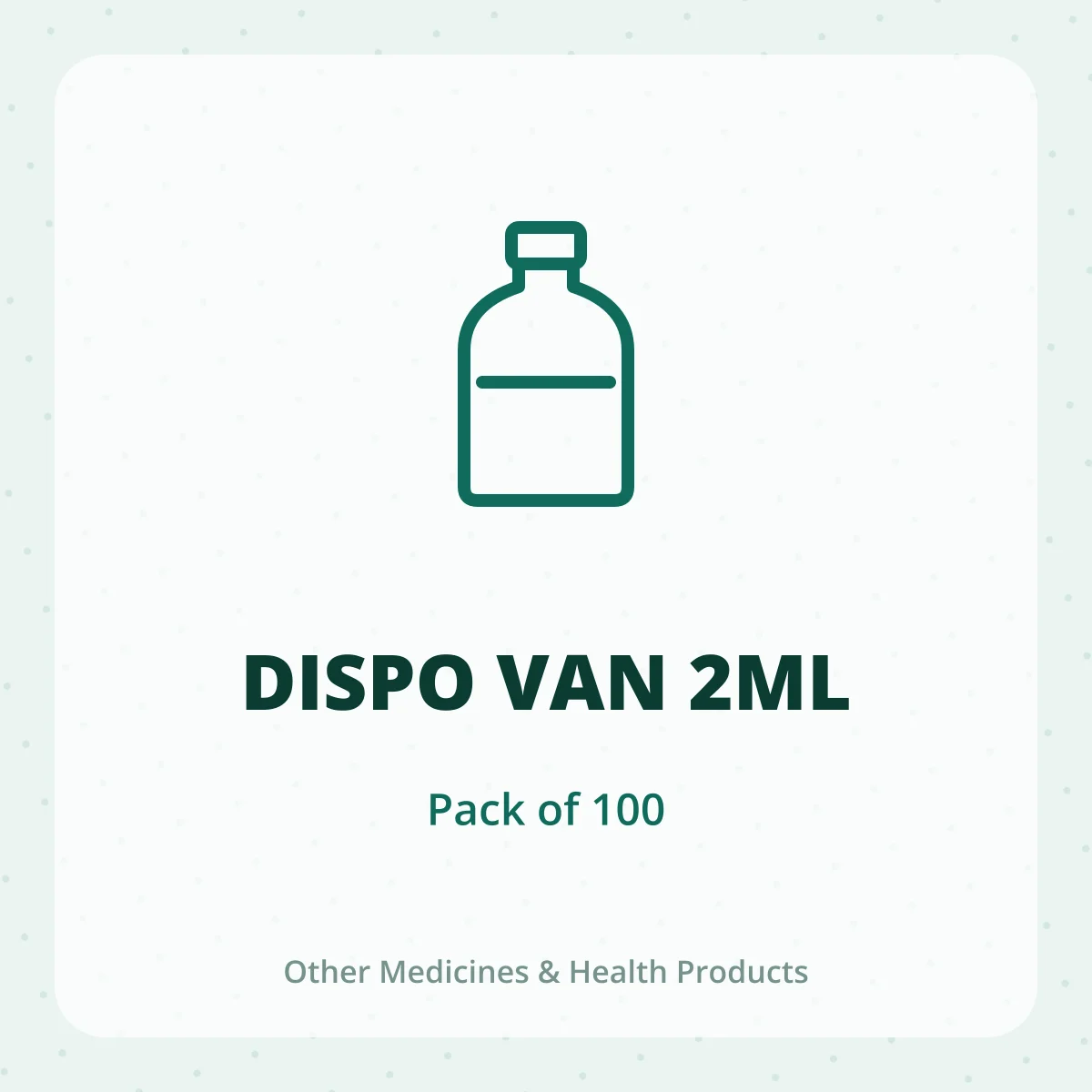 DISPO VAN 2ML 1*100