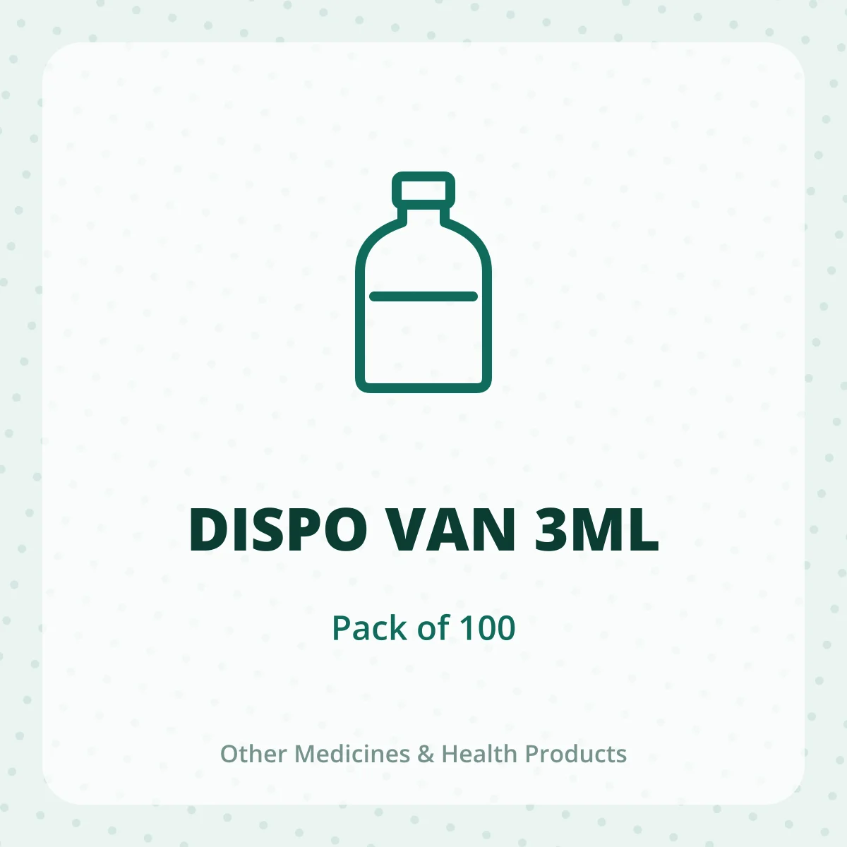DISPO VAN 3ML 1*100