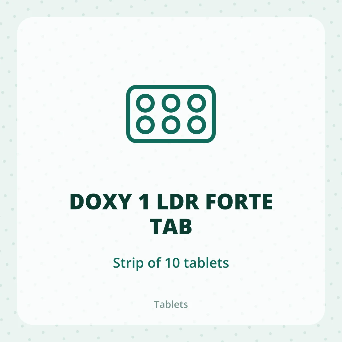 DOXY 1 LDR FORTE TAB 1X10