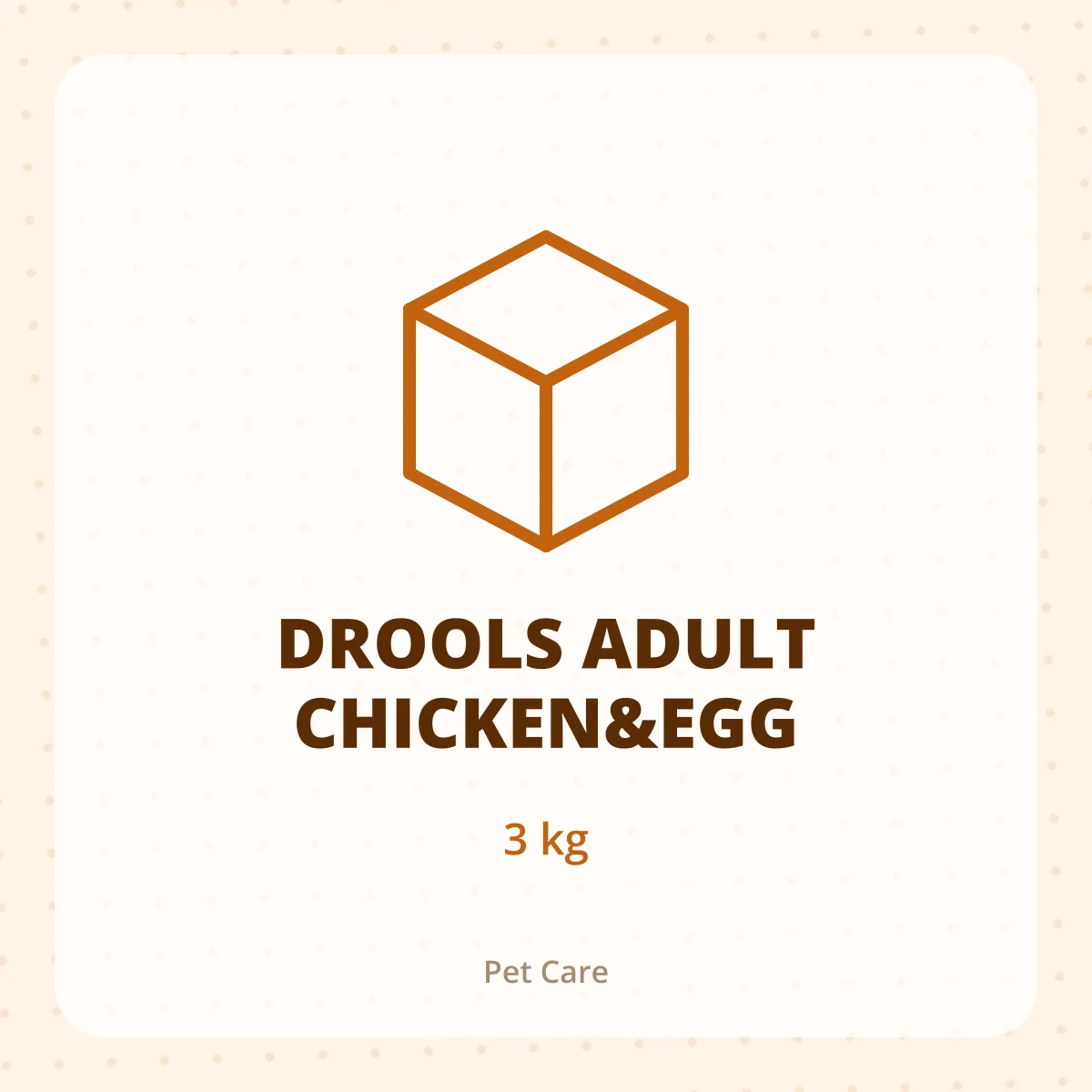 DROOLS ADULT CHICKEN&EGG 1X3KG