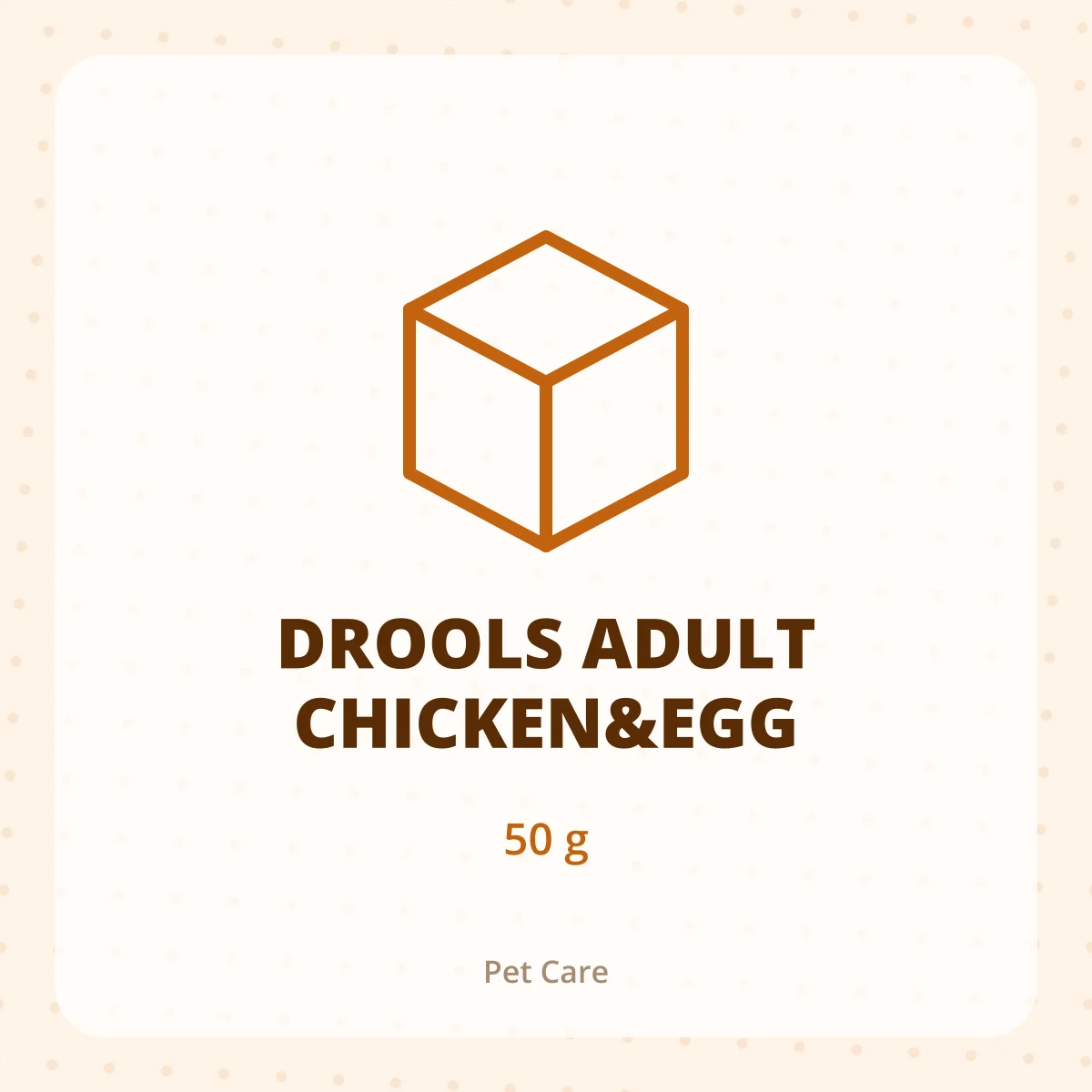 DROOLS ADULT CHICKEN&EGG 1X50G