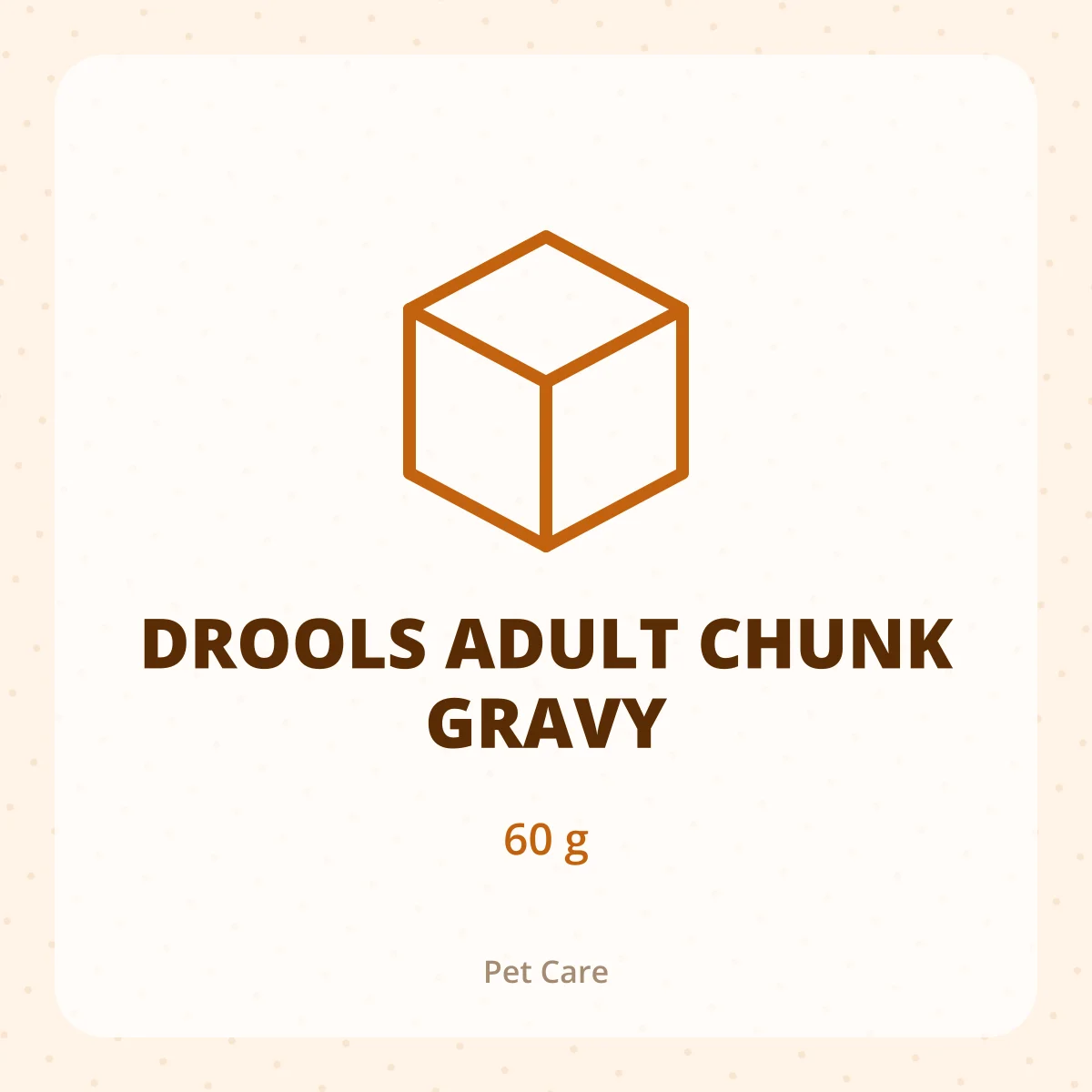 DROOLS ADULT CHUNK GRAVY 1X60GM