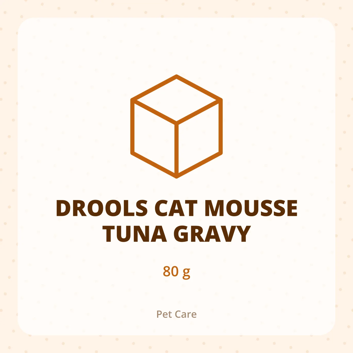 DROOLS CAT MOUSSE TUNA GRAVY 1X80G