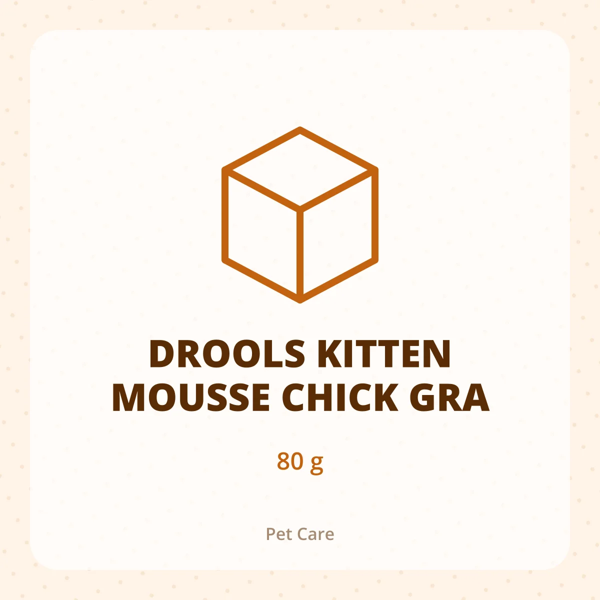 DROOLS KITTEN MOUSSE CHICK GRA 1X80G