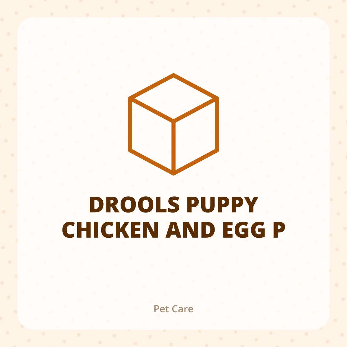 DROOLS PUPPY CHICKEN AND EGG P 1*1