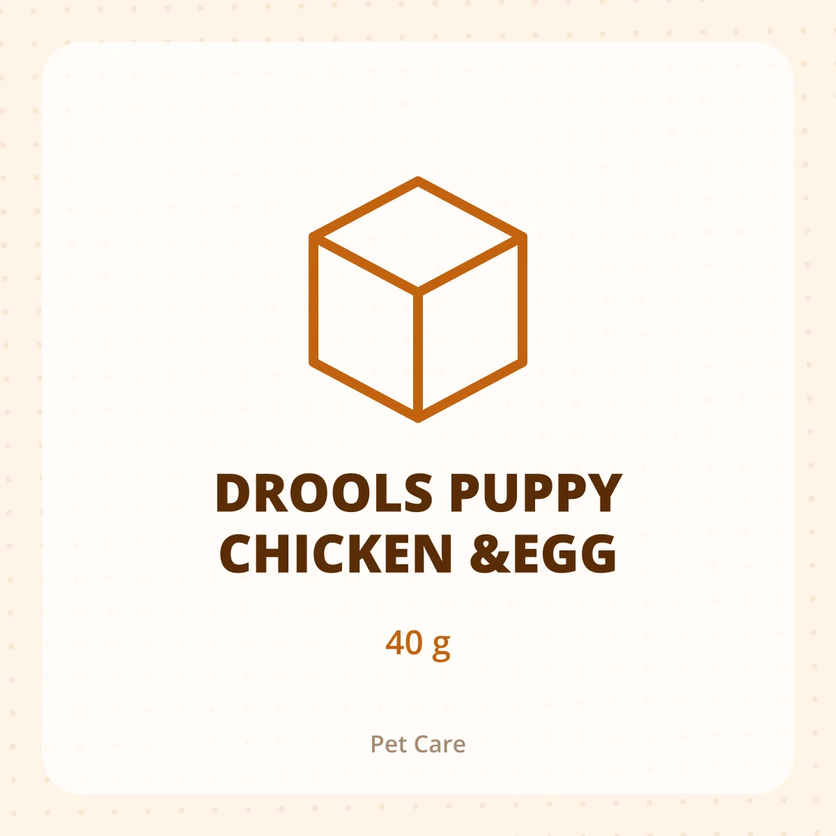 DROOLS PUPPY CHICKEN &EGG 1X40G