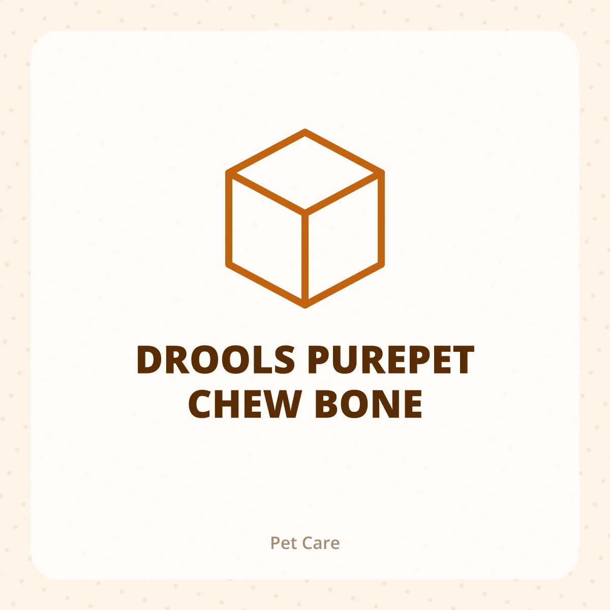 DROOLS PUREPET CHEW BONE 1X1