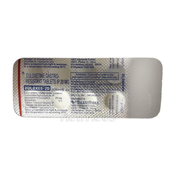 DULOXEE-20MG TAB 1X10