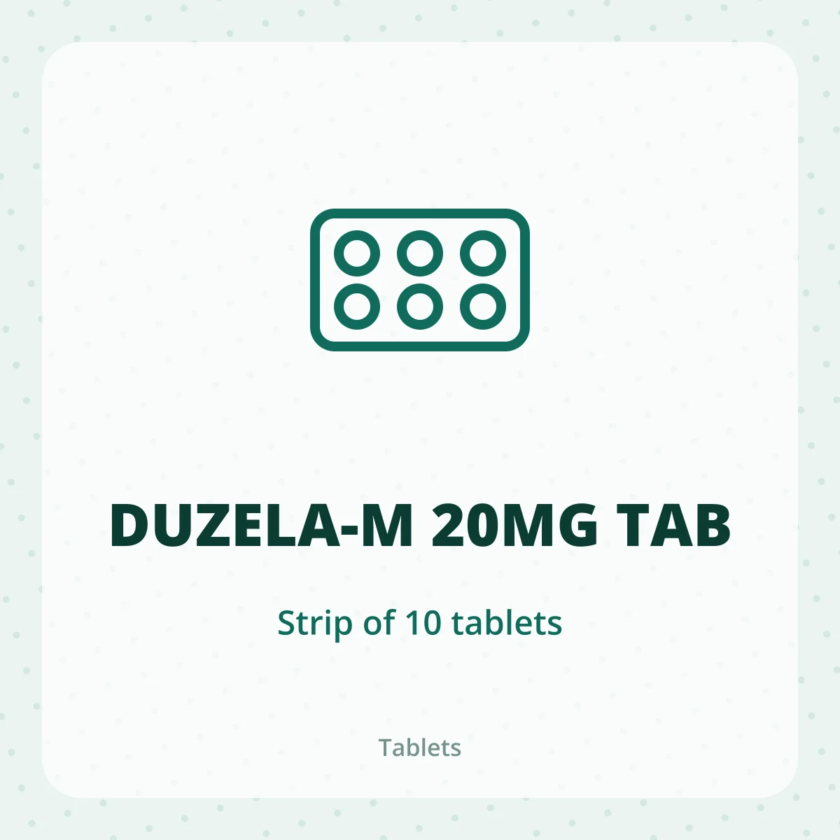DUZELA-M 20MG TAB 1X10