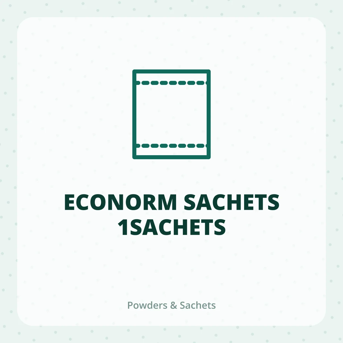 ECONORM SACHETS 1SACHETS
