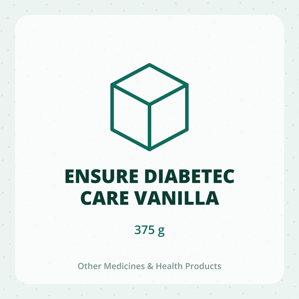 ENSURE DIABETEC CARE VANILLA 1X375GM