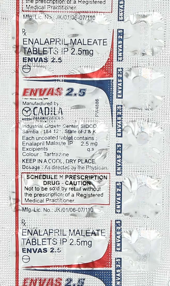 ENVAS-2.5MG TAB 1X15