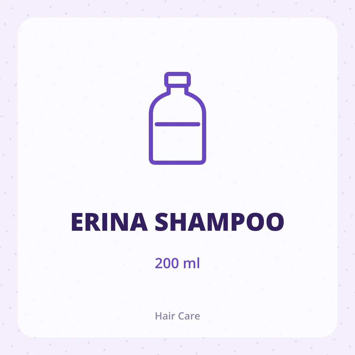 ERINA SHAMPOO 1X200ML