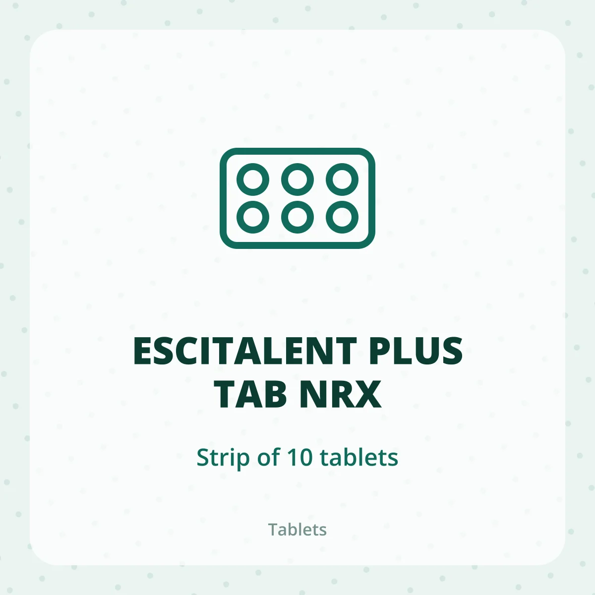 ESCITALENT PLUS TAB NRX 1X10