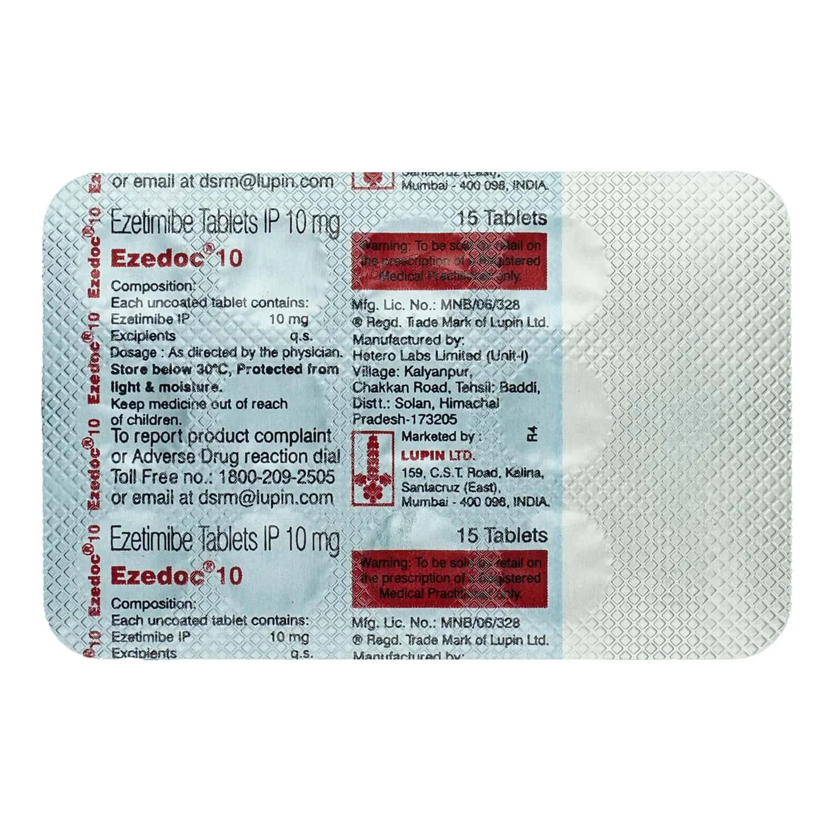 EZEDOC 10MG TAB 1X15