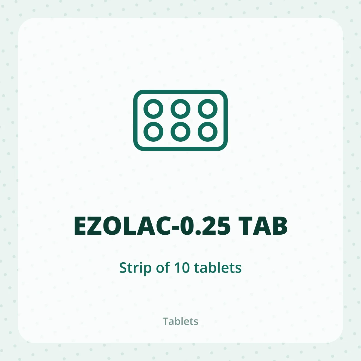 EZOLAC-0.25 TAB 1X10