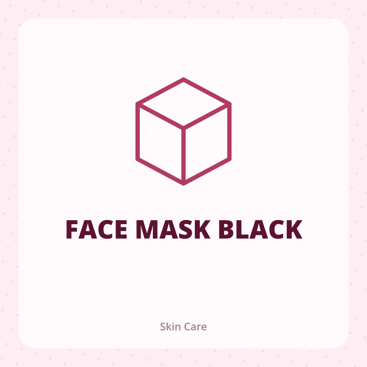 FACE MASK BLACK 1X1
