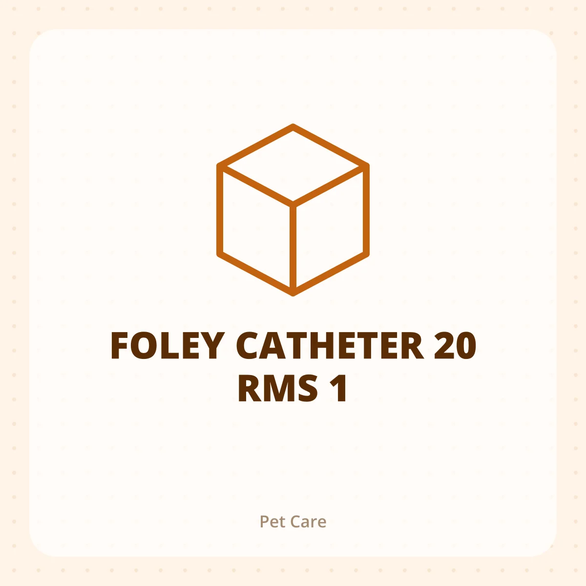 FOLEY CATHETER 20 RMS 1