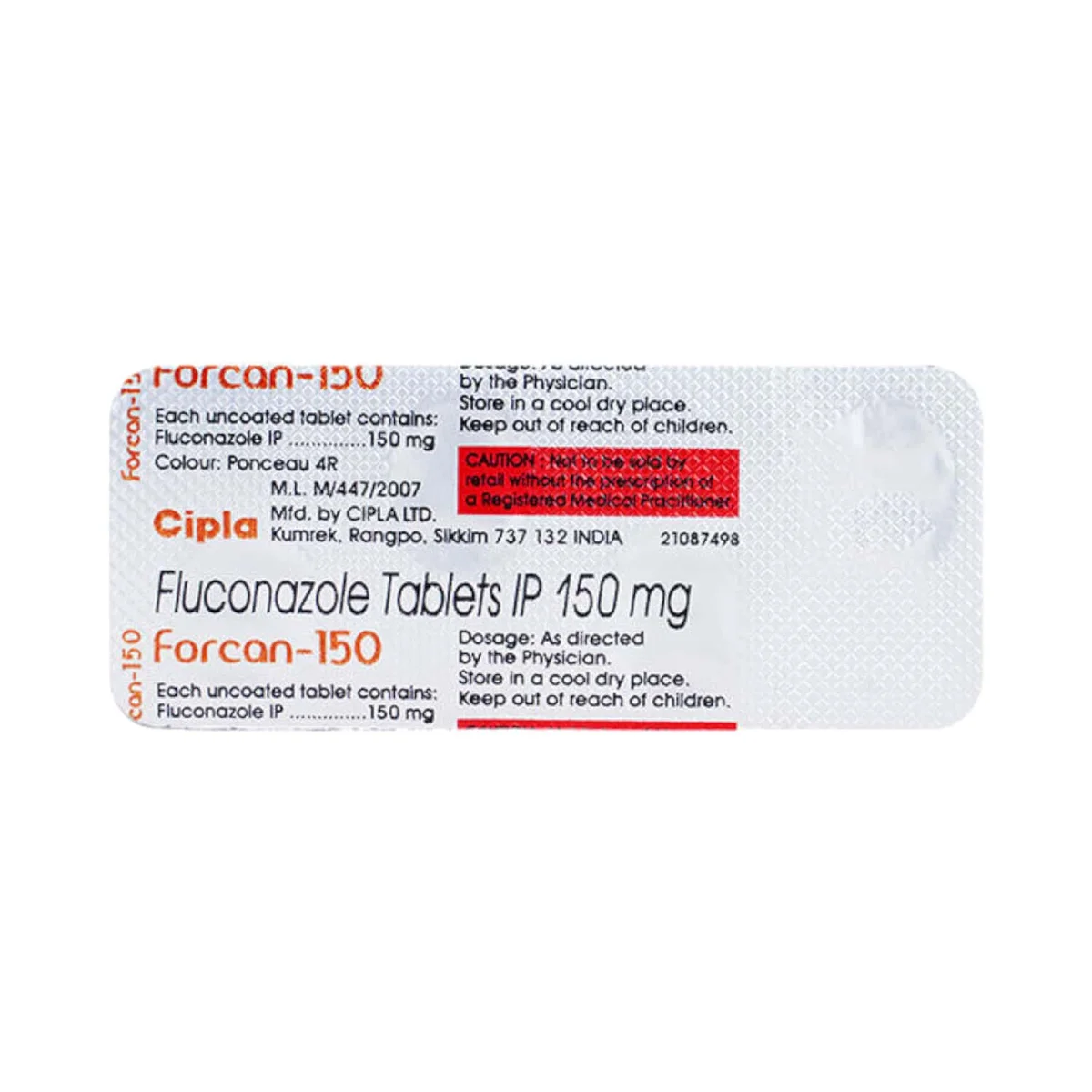 FORCAN 150 MG 1X4